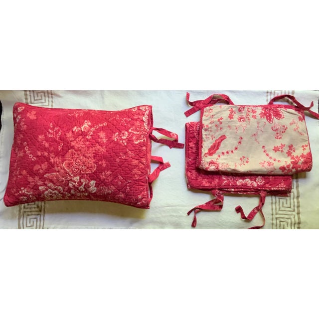 Vintage French Turkey Red Cotton Pillow Sham, Hand & Machine Stitched, Reversible Envelope Closure, Paris Flea Market Find For Sale - Image 10 of 11