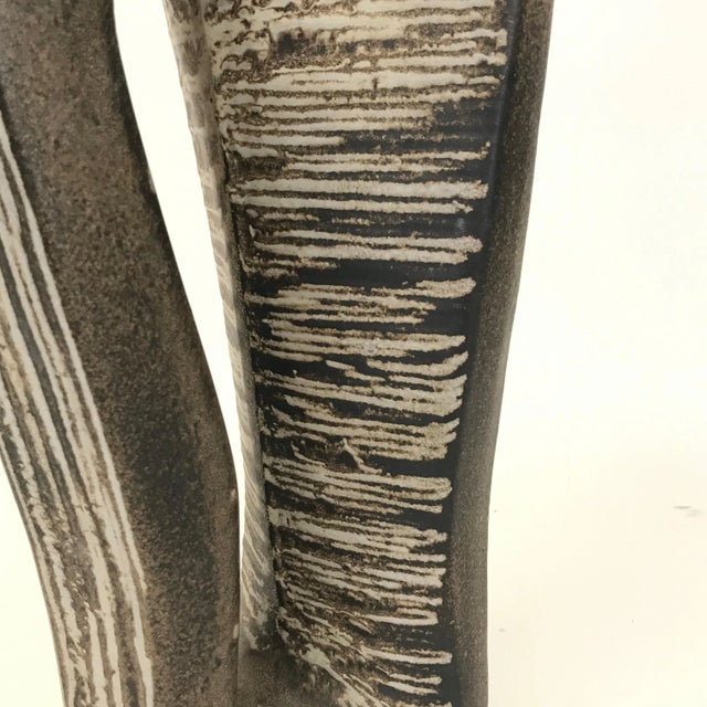 1950s Biomorphic Matte Glazed Table Lamp by Marianna Von Allesch For Sale - Image 9 of 11