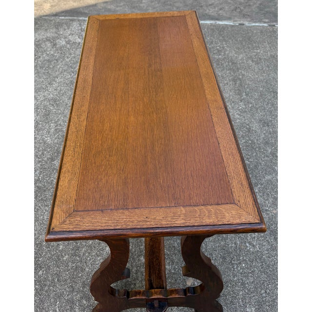 Vintage Spanish Revival Console Trestle Table For Sale In Dallas - Image 6 of 10