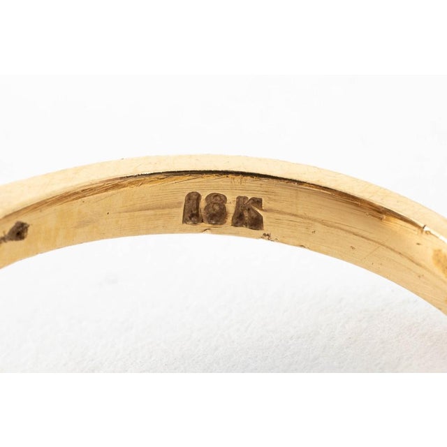 18k Yellow Gold, Pearl & Diamond Ring For Sale In New York - Image 6 of 6