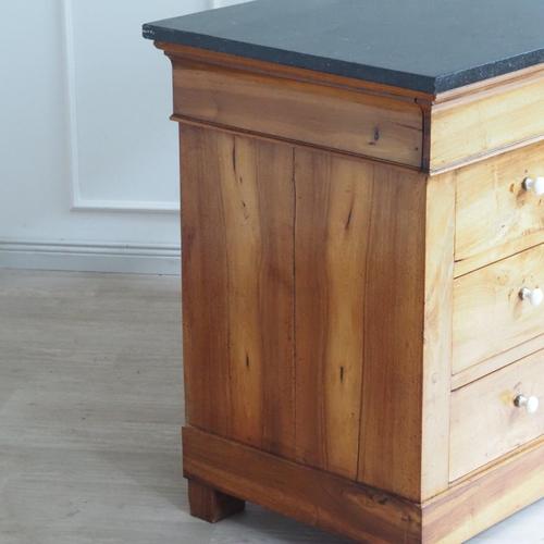 Antique Louis-Philippe Chest of Drawers with Black Marble Top, 1850 For Sale - Image 18 of 18