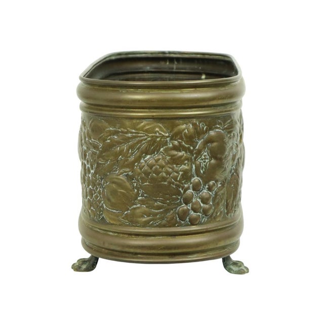 Gold French Antique Copper Flower Pot Jardinière, 19th Century For Sale - Image 8 of 18