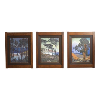 Set of 3 Mission Oak Framed Arts & Crafts Prints For Sale