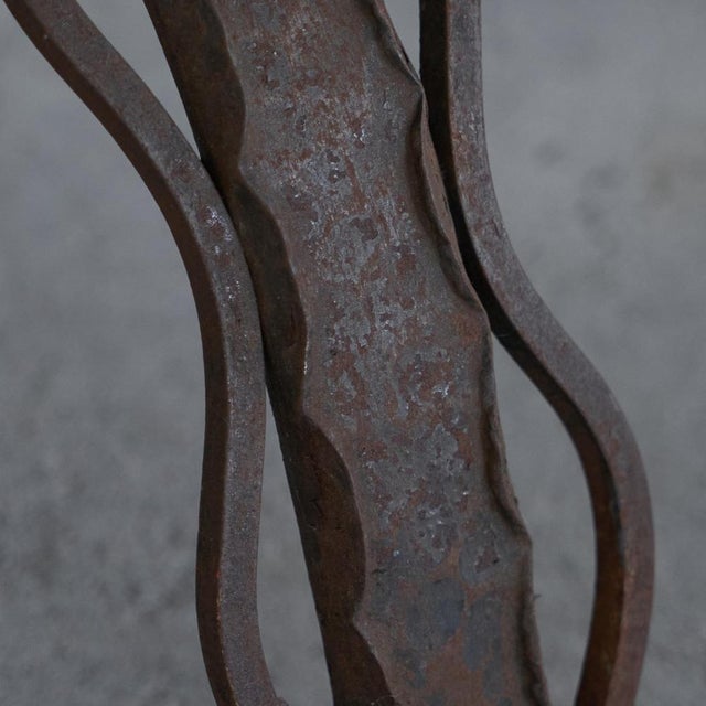 Vintage Art Deco Coffee Table in Wrought Iron and Marble, 1920s For Sale - Image 10 of 13