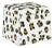 Dyer Storage Ottoman in Ochre Brush Cheetah For Sale