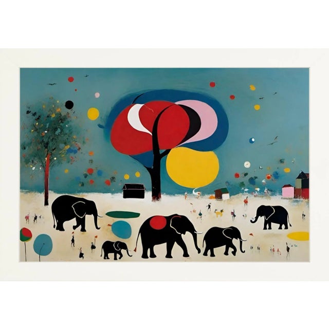 Elephant Tree Archival Framed Fine Art Print For Sale