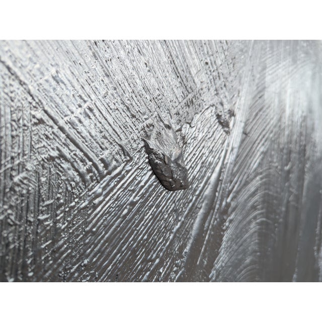Matt Aston "Quicksilver" Large Contemporary Abstract Metallic Silver Gestural Painting, 2024 For Sale - Image 11 of 12