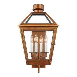 Chapman & Myers by Visual Comfort Studio Hyannis Large Lantern, Natural Copper For Sale