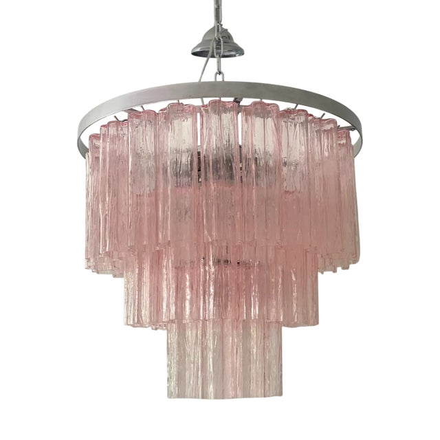 Tronchi Murano Glass Chandelier in Venini Style by Simoeng For Sale