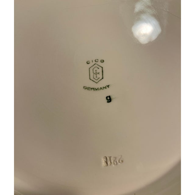 Ceramic Set of Two Vintage Cico Germany Majolica Mountain Chalet Cottage Wall Plates 13" For Sale - Image 7 of 8