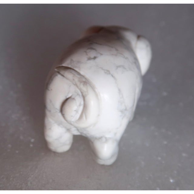 Miniature Well-Carved Piglet "Miss Piggy" - Pig - - Of Uncommon Magnesite Stone. For Sale - Image 14 of 14
