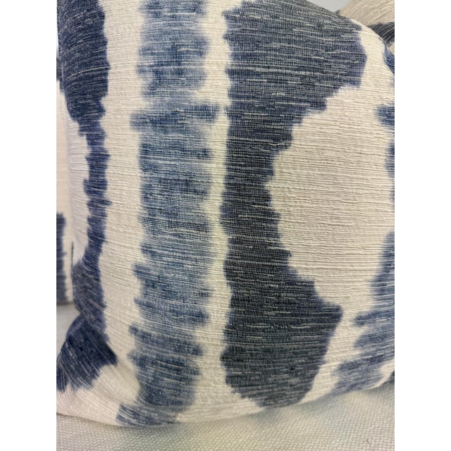 Custom pair of 22" pillows covered in Kravet Couture "Rhea" in color murex. These pillows have tapered corners to prevent...