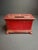 1920s Antique Kenton Toys Cast Iron Radio Bank 1920s Small 3-Dial Safe Red Paint For Sale - Image 5 of 15