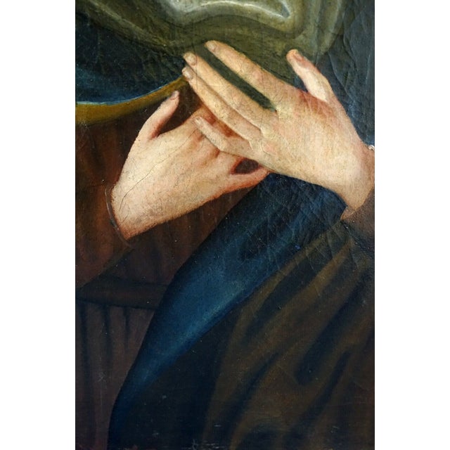 Madonna of Sorrows, 1800s, Oil on Canvas For Sale - Image 13 of 15