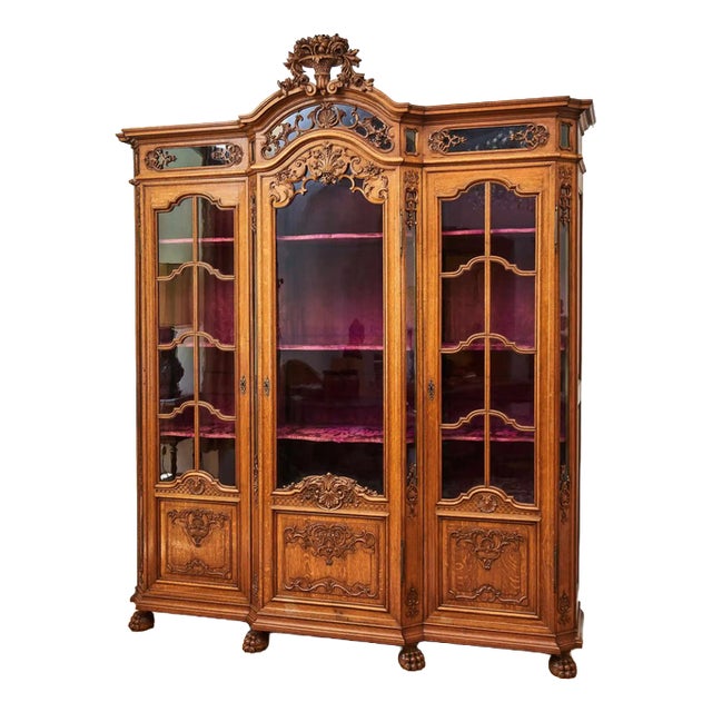 Antique Bookcase in Oak For Sale