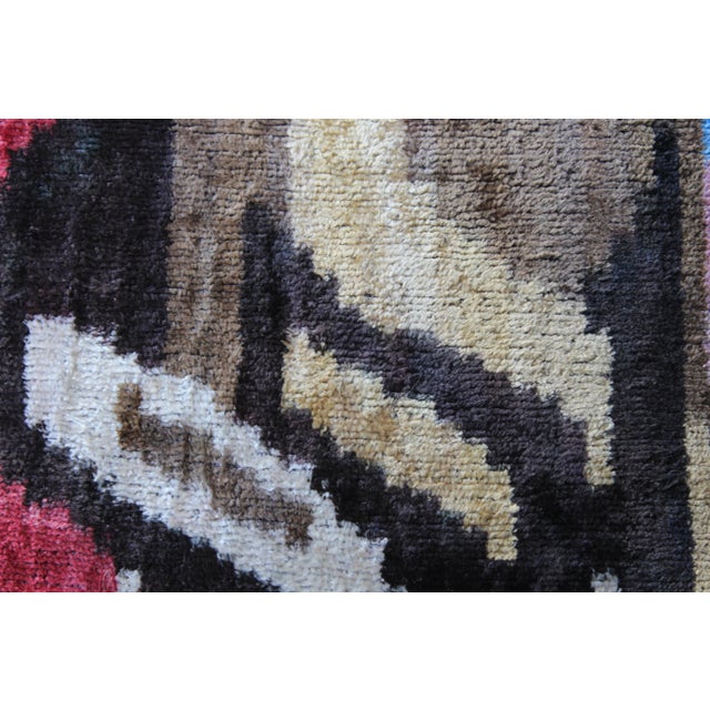 Contemporary Contemporary Velvet Ikat Bohemian Throw Pillow For Sale - Image 3 of 9