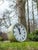 Double-Faced Illuminated Railway Station Clock with Green Quartz Conversion from RFT, Germany, 1950s For Sale - Image 6 of 14