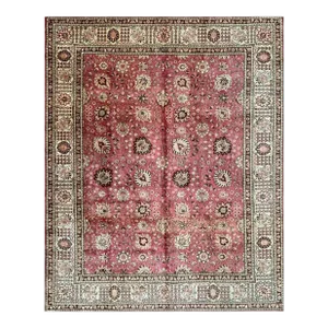 1960s Old Persian Tabriz Area Rug 9’10” X 12’5″