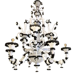 Contemporary Ca Rezzonico in Modern Style Murano Glass Chandelier