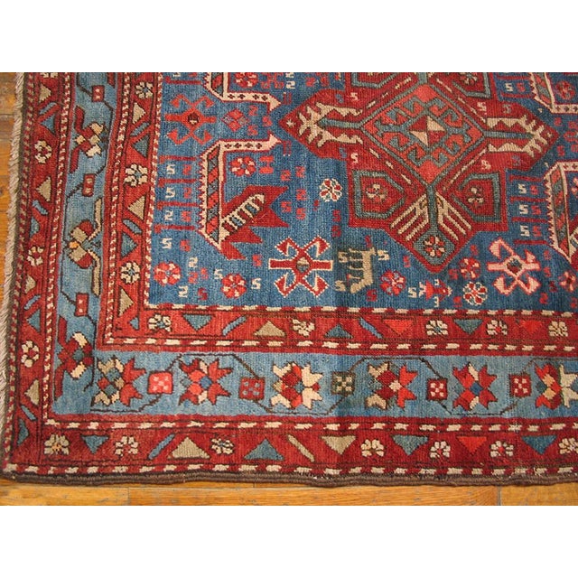 Early 20th Century Caucasian Akstafa Runner Runner Carpet - 109 x 343 Antique Caucasian - Akstafa Caucasian Knotted Rug,...