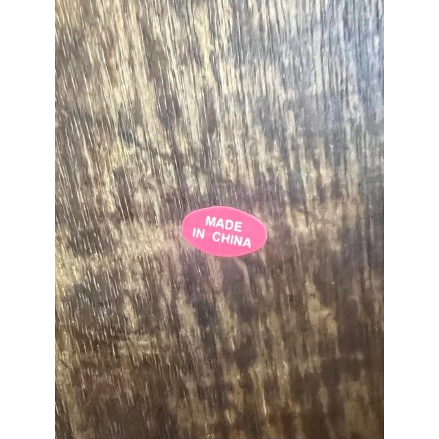 Late 20th Century Vintage 1980s Large Burnt Scorch Bamboo Wall Pocket Vase Sconce - a Pair For Sale - Image 5 of 5