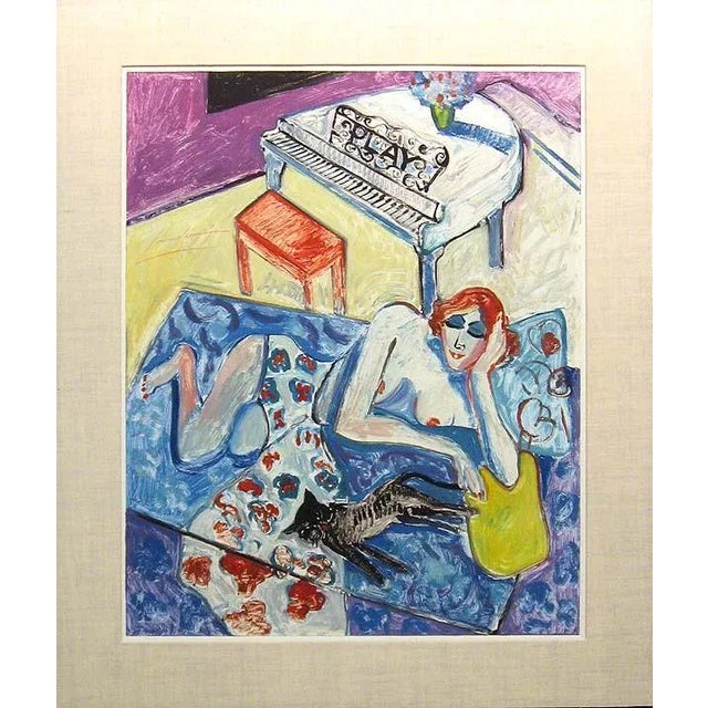 "Intermezzo" Original Monotpye by Earl Linderman Original Monotype on paper Matted, Not Framed Hand signed by the Artist...