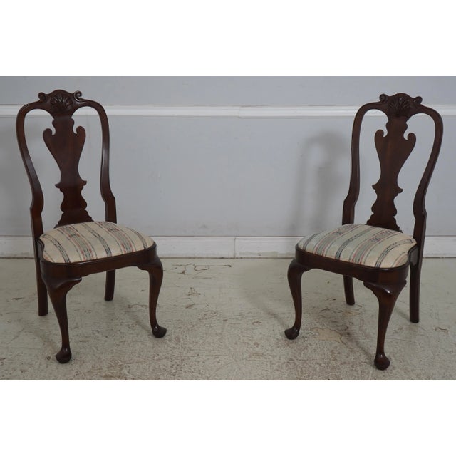 Set of 8 Stickley Cherry Philadelphia Dining Chairs For Sale - Image 14 of 18