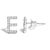 Contemporary 10K White Gold 1/10 Cttw Diamond 'E' Initial Stud Earring For Sale - Image 3 of 5