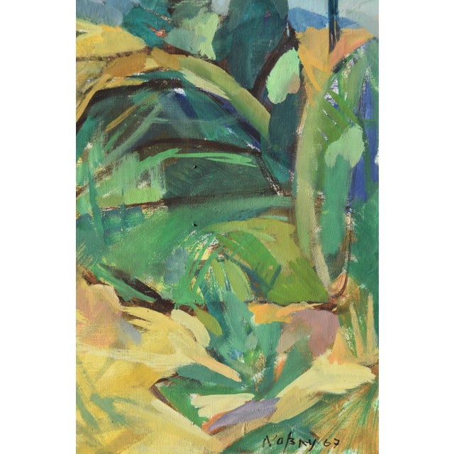 Blue Dietrich Noßky, Landscape Forest, 1967, Oil on Canvas, Framed For Sale - Image 8 of 14