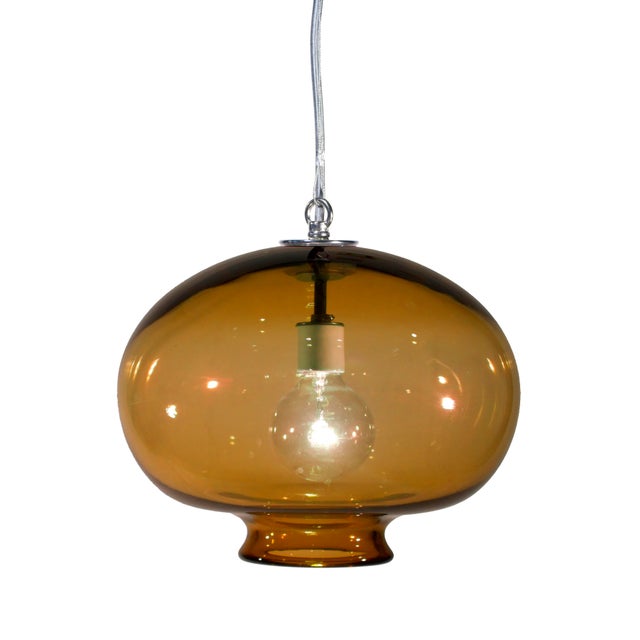 Not Yet Made - Made To Order Lyra Pendant Light from the Versuvius Collection in Amber For Sale - Image 5 of 5