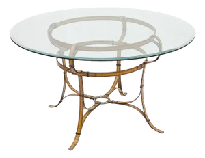 Round Dining Table attributed to Jacques Adnet, 1960s