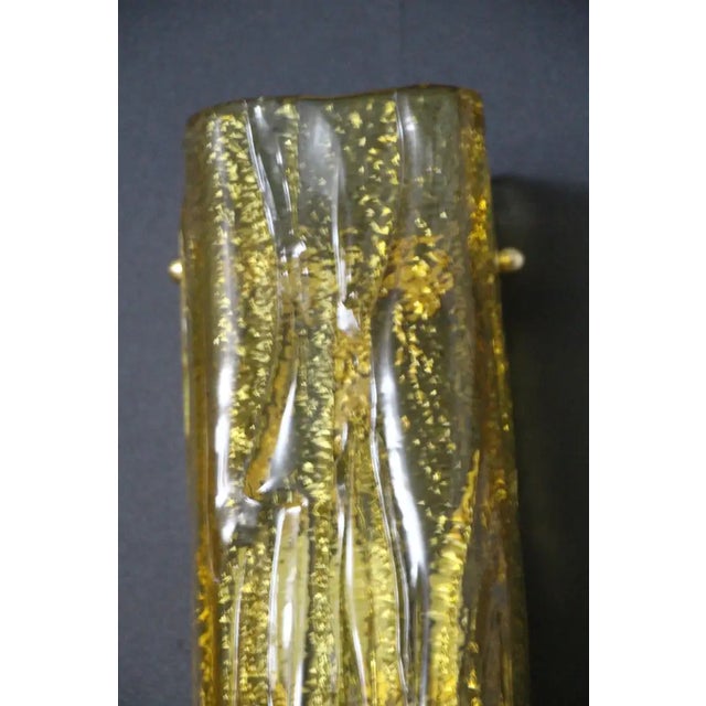 Golden Square Murano Glass Sconces in the style of Mazzega, 1980s, Set of 2 For Sale - Image 10 of 16