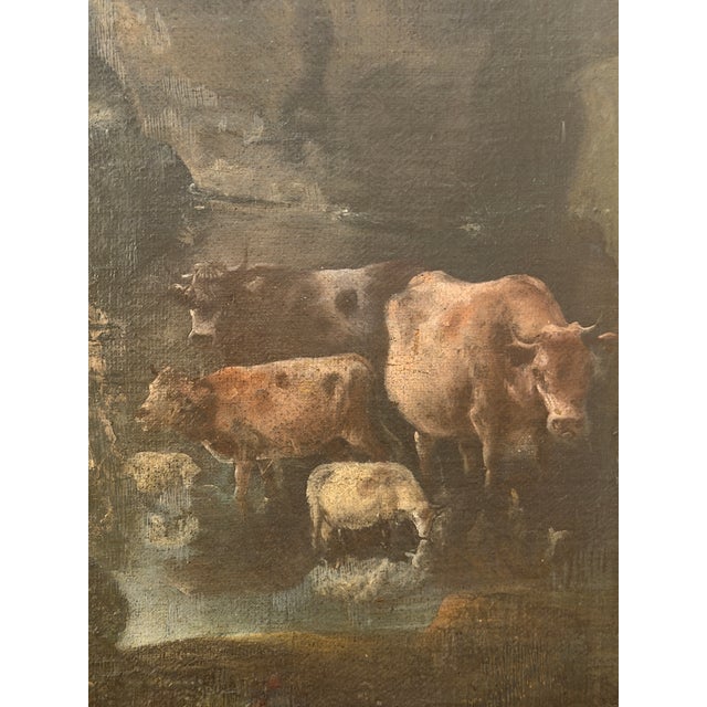 School of Giacinto Brandi, Pastoral Scene, Oil on Canvas, Framed For Sale - Image 5 of 10