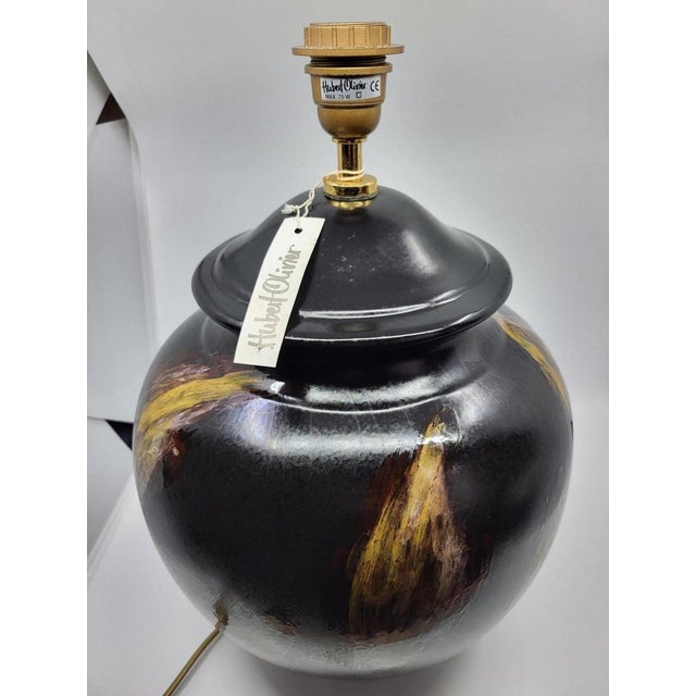 This lamp, designed by Hubert Olivier, an internationally renowned ceramic artist in France, is an iconic piece showcasing...