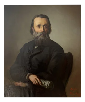 Eugène Beyer, Portrait d'homme assis à la Torah, Oil on Canvas