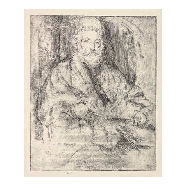 1920s William Meyerowitz Rabbi Judaica Etching For Sale