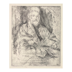 1920s William Meyerowitz Rabbi Judaica Etching