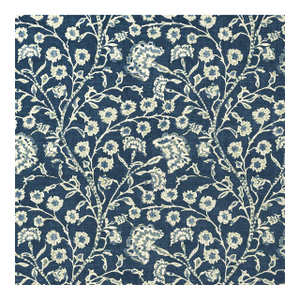 1/2 Yard Remnant of McLaurin & Piercy Bikkia Fabric in Indigo