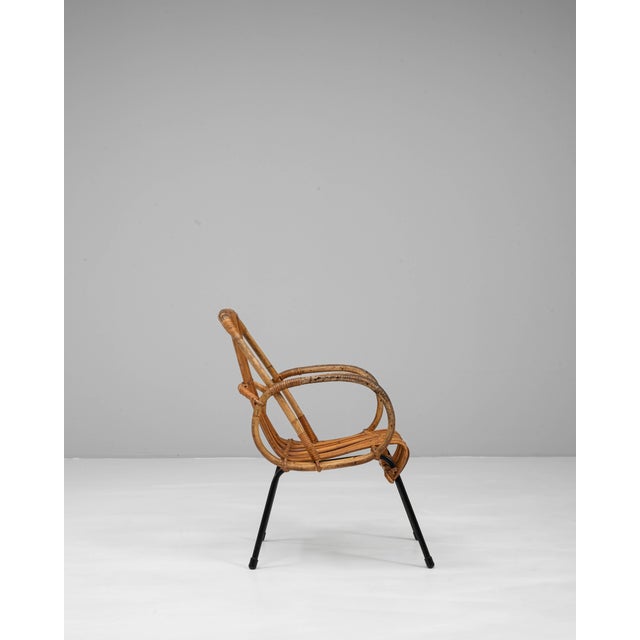 Early 20th Century French Bamboo Armchair With Metal Frame For Sale - Image 17 of 18