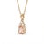 Contemporary Natural Morganite Minimalist Pendant, Teardrop Peach Gemstone Dainty Pendant For Sale - Image 3 of 4