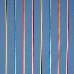 Schumacher Larivey Stripe Fabric in Slate