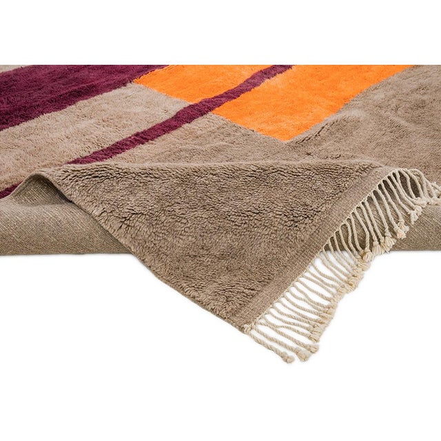 Contemporary Premium Oversize Hand-Knotted Wool Rug | 12'2" X 8'8" | One of a Kind For Sale - Image 3 of 7