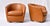Contemporary Thayer Coggin Turn Swivel Chairs in Chestnut Leather For Sale - Image 3 of 10