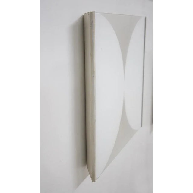 Mid-Century Modern Painted Aluminum and Glass Wall Lights For Sale - Image 3 of 9