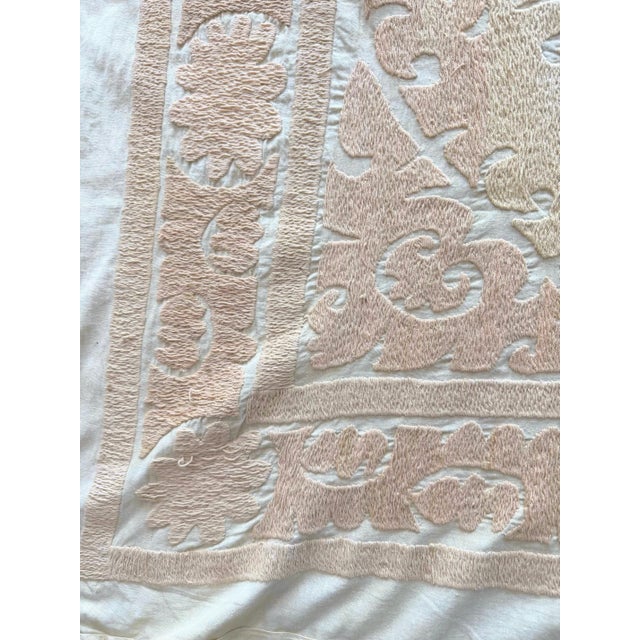 Bukhara Suzani Tablecloth - Vintage Embroidered Textile For Sale - Image 4 of 7