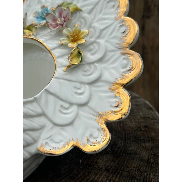 Italian Vintage Porcelain Swan Planter, Vase by Capodimonte. For Sale - Image 10 of 11