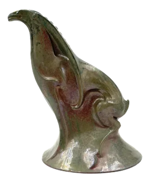 1930s A. Chini, "Créature Fantastique" Ceramic Craquelé Sculpture, Italy