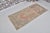Geometric Medallion Turkish Rug, Low Pile Distressed Antique Rug For Sale - Image 4 of 10