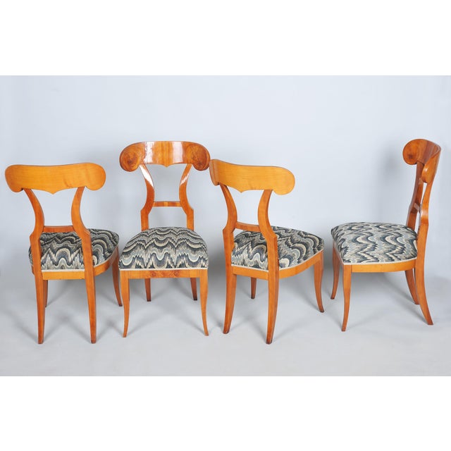 Biedermeier Cherry Wood Chairs, Austria, 1820s, Set of 4 For Sale - Image 14 of 14