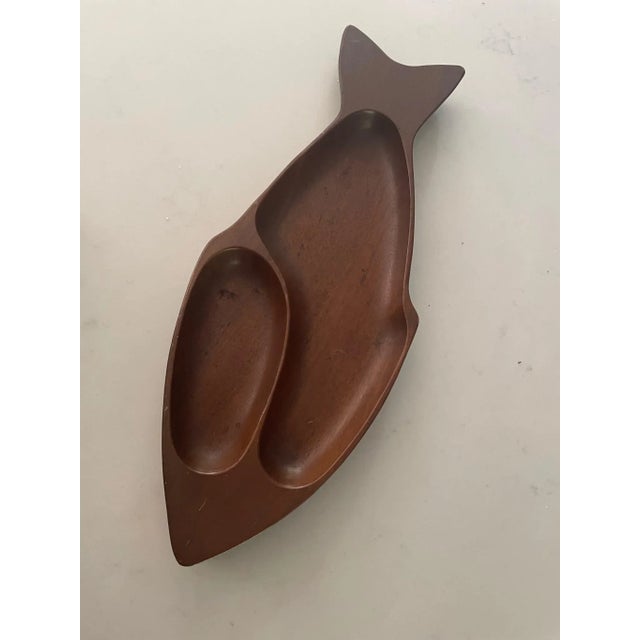 1970's Wood Platter in the Shape of a Fish For Sale - Image 12 of 12